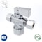 Thrifco Plumbing 5/8 Inch Comp x 3/8 Inch Comp x 3/8 Inch Comp Quarter Turn Brass  Angle Stop Valve 4406487 - alternate 2